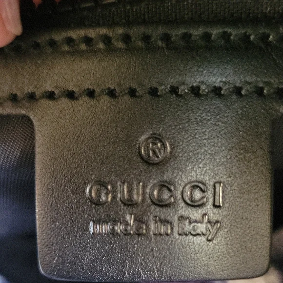 Gucci Black Techno Cat Head Duffel Bag with Red and Green Stripes - Picture 3 of 16